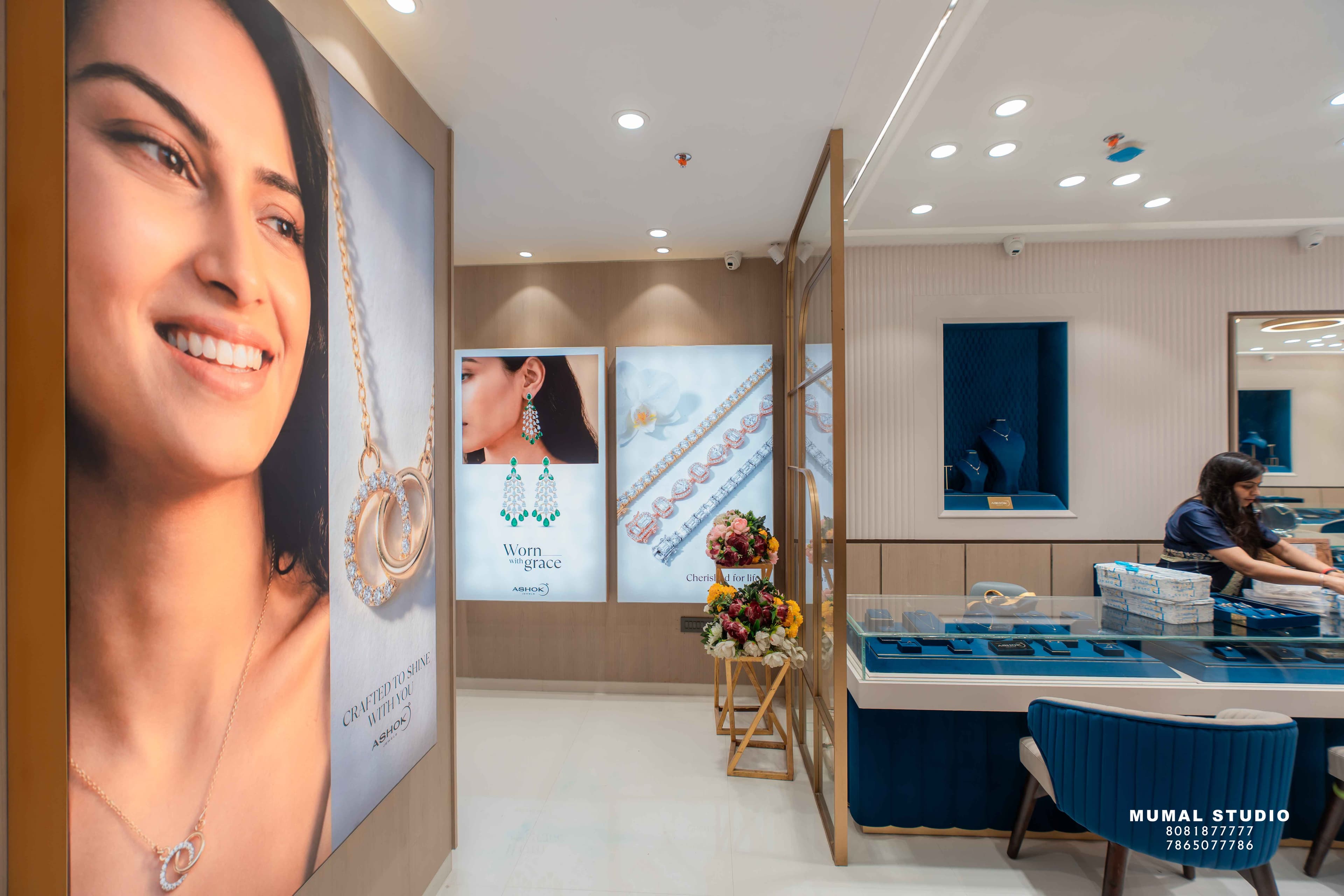 Display cases at Ashok Jewels — Jodhpur